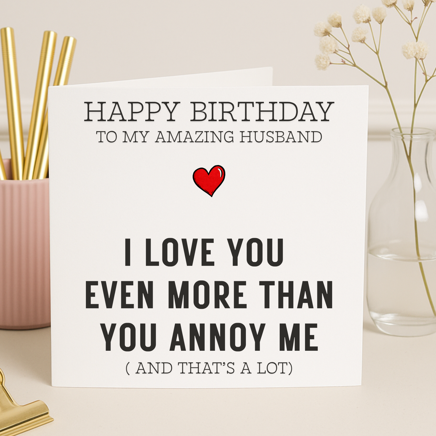 Husband Funny Birthday Card