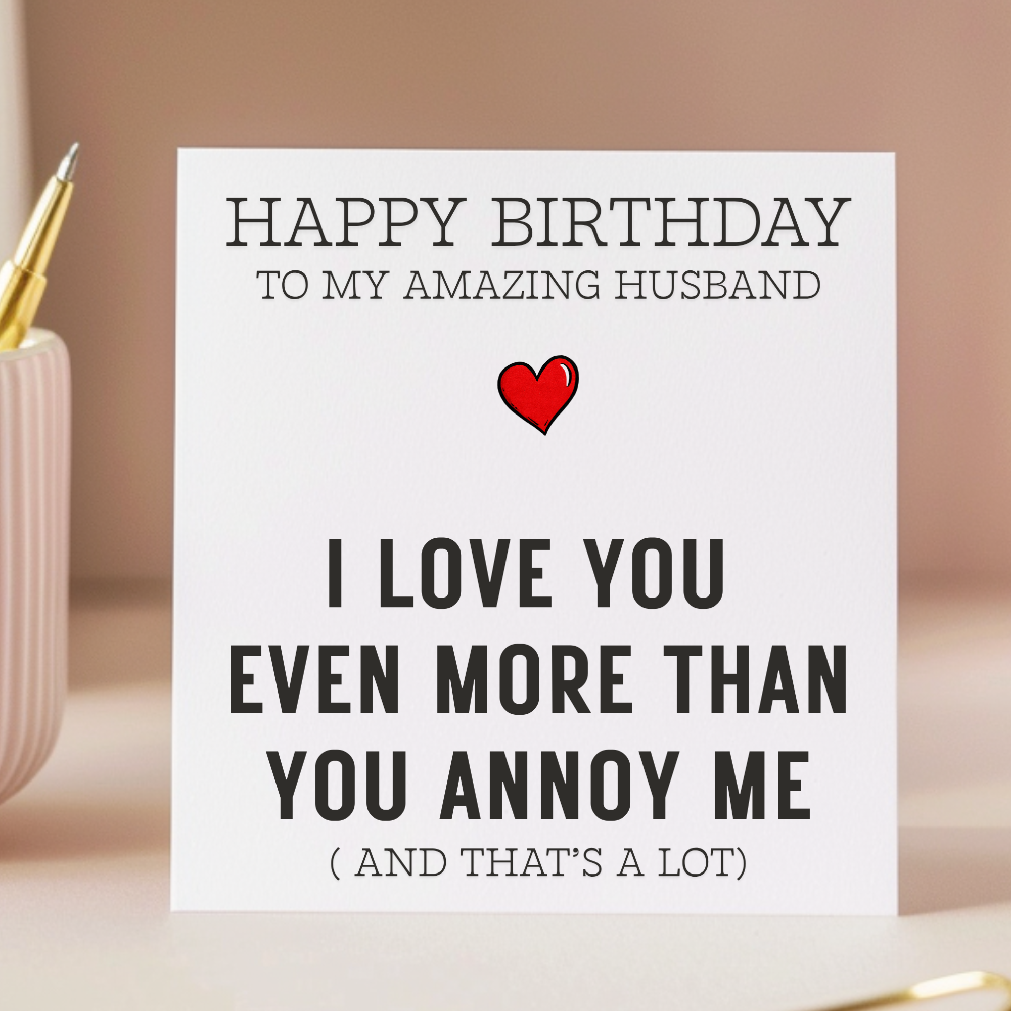 Husband Funny Birthday Card