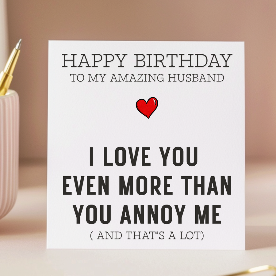Husband Funny Birthday Card