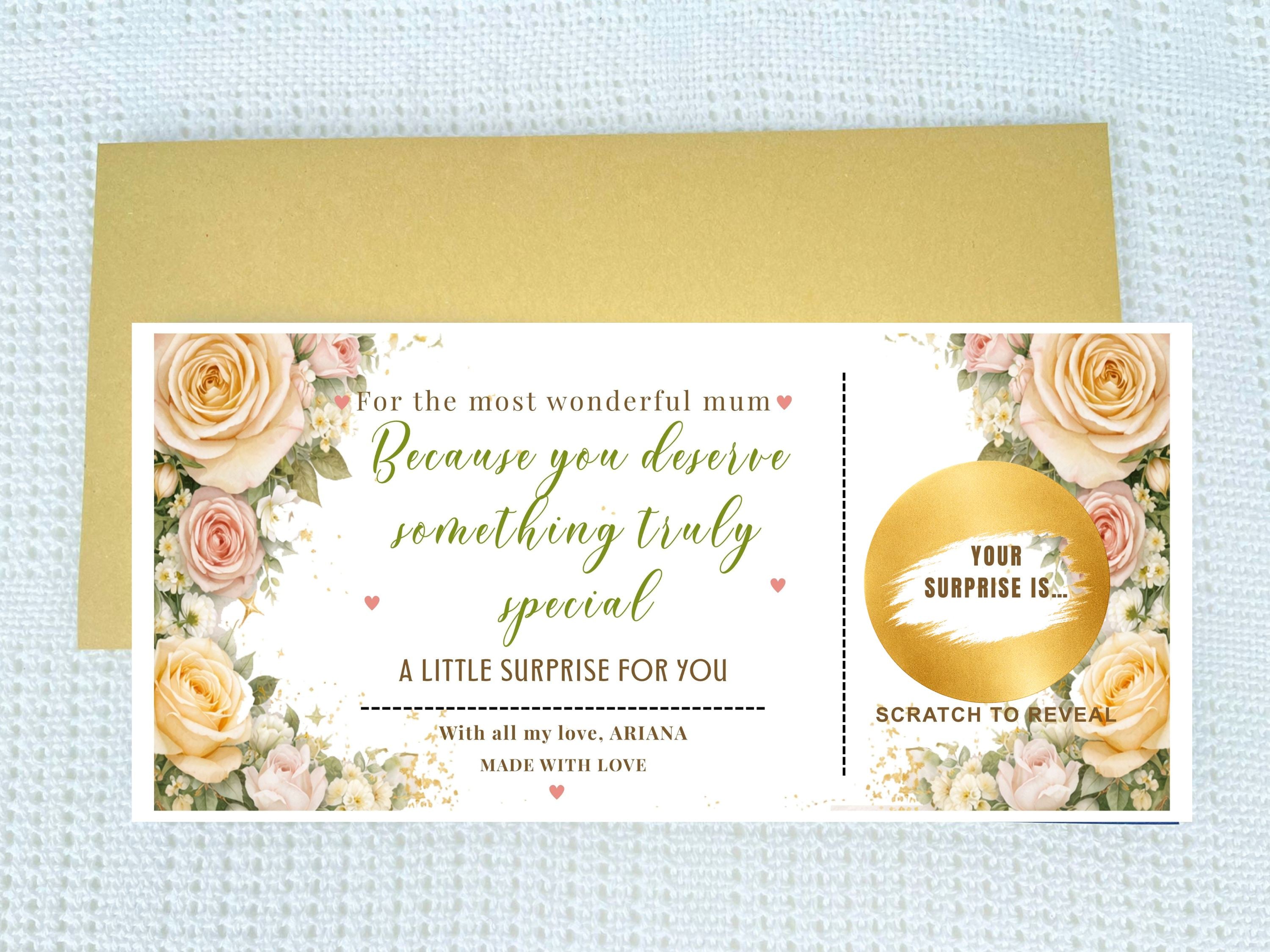 Personalised Floral "Something Special" Scratch Card – Luxury Surprise Reveal for Mum & Loved Ones