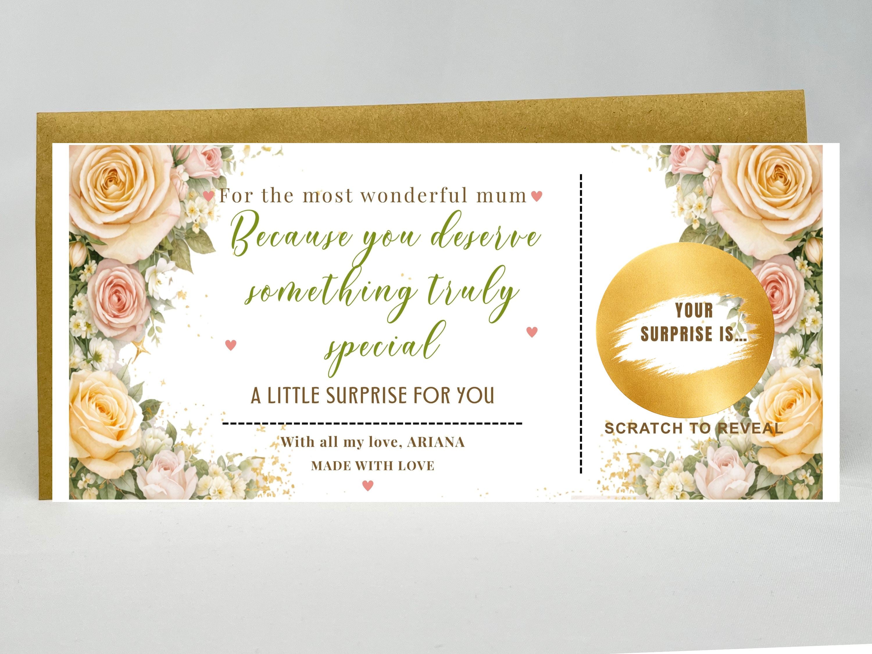 Personalised Floral "Something Special" Scratch Card – Luxury Surprise Reveal for Mum & Loved Ones