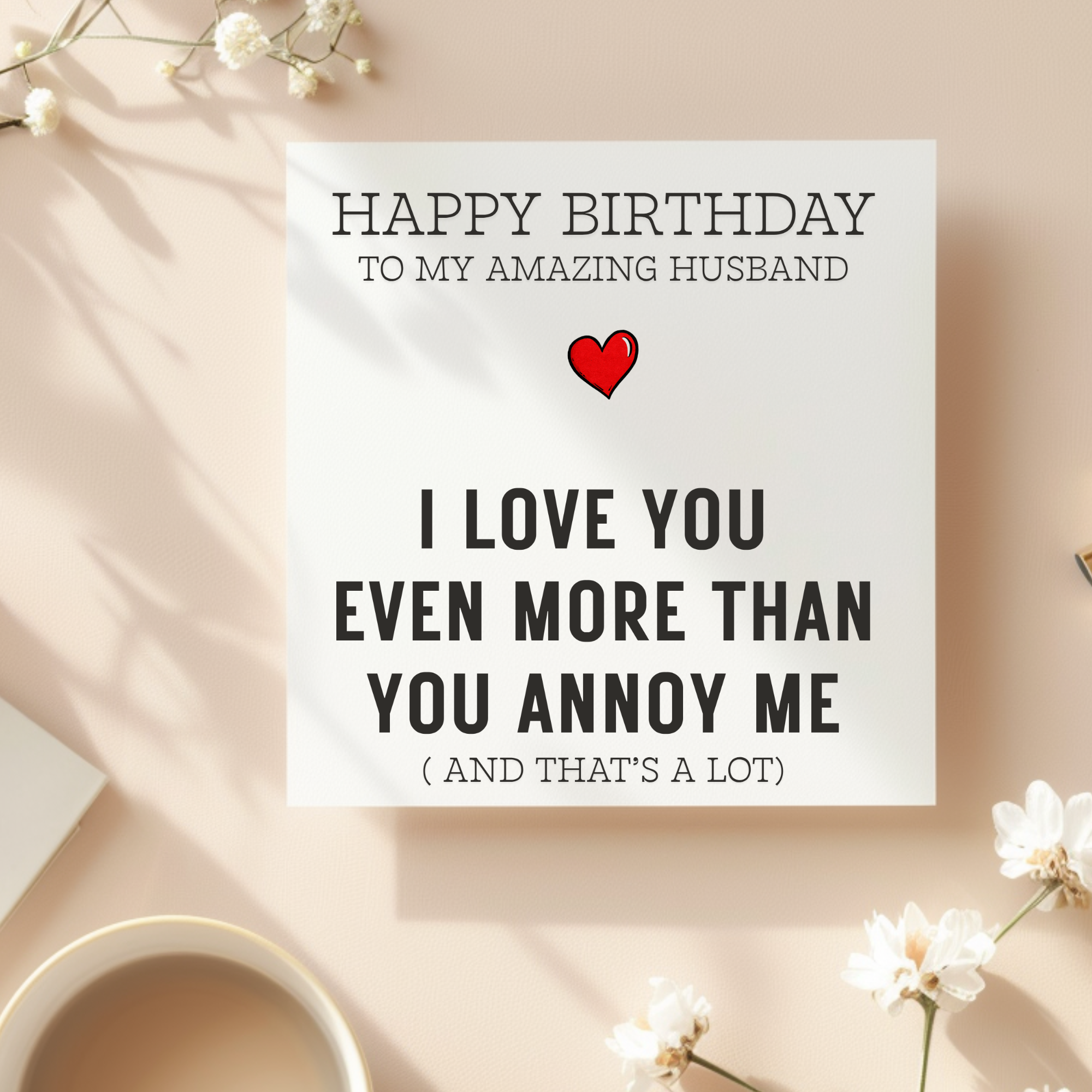 Husband Funny Birthday Card