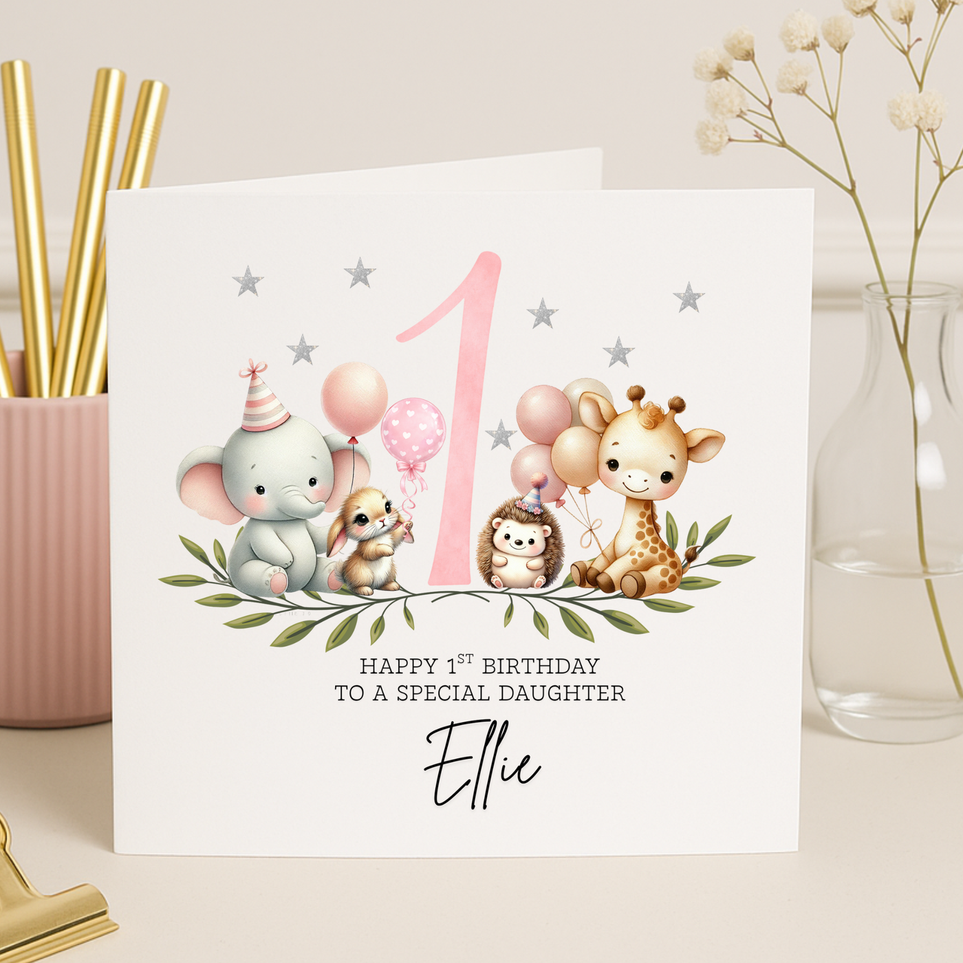 Personalised 1st Birthday niece Card