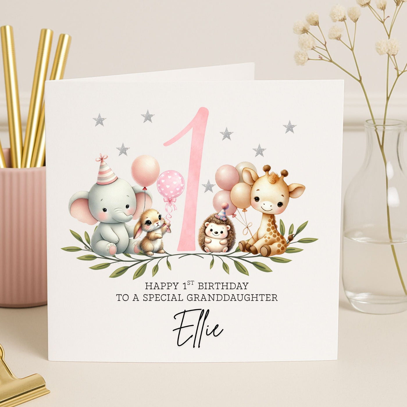 Personalised 1st Birthday niece Card