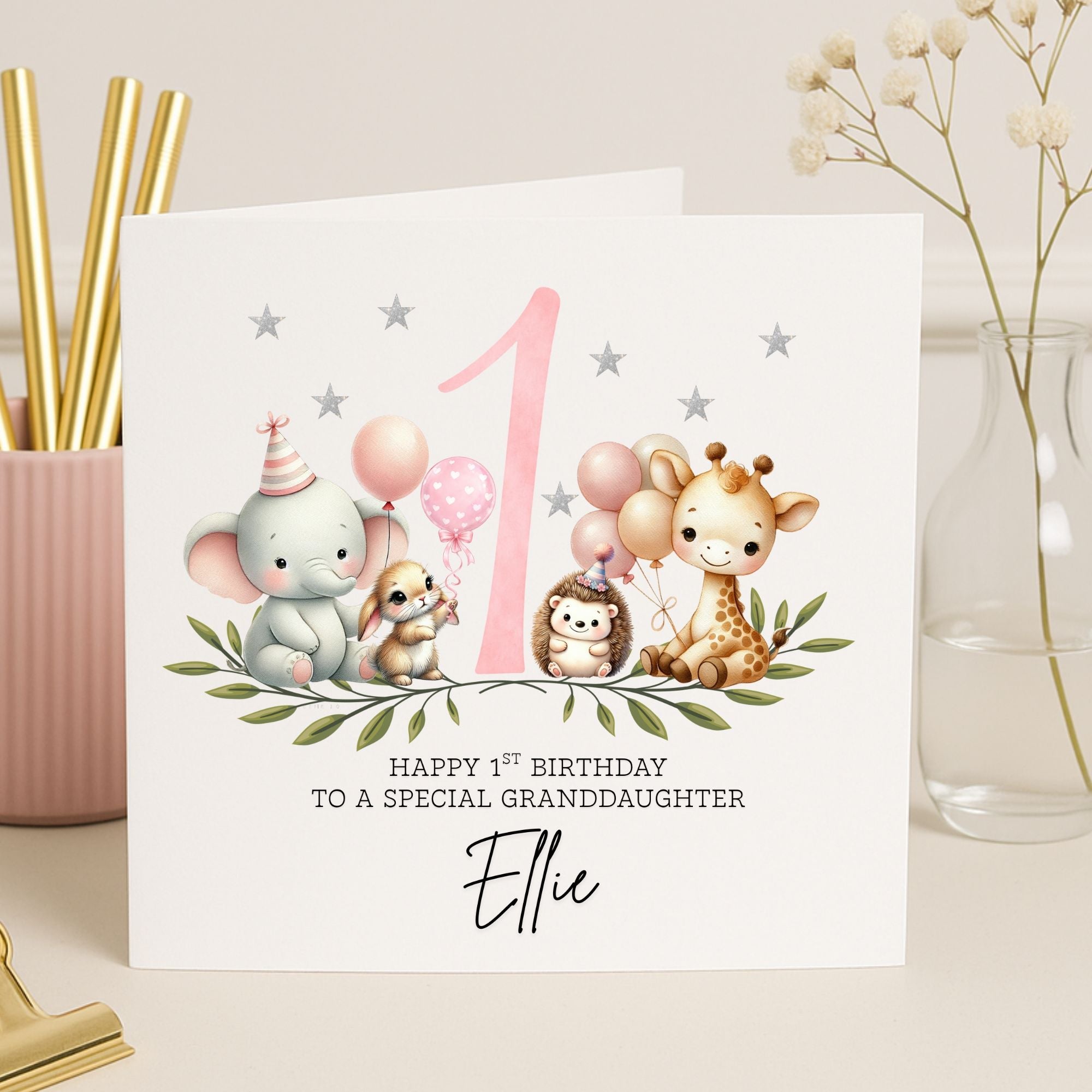 Personalised 1st Birthday niece Card