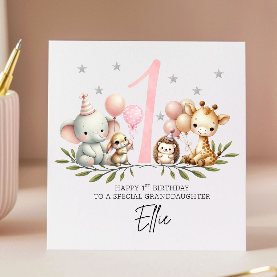 Personalised 1st Birthday niece Card