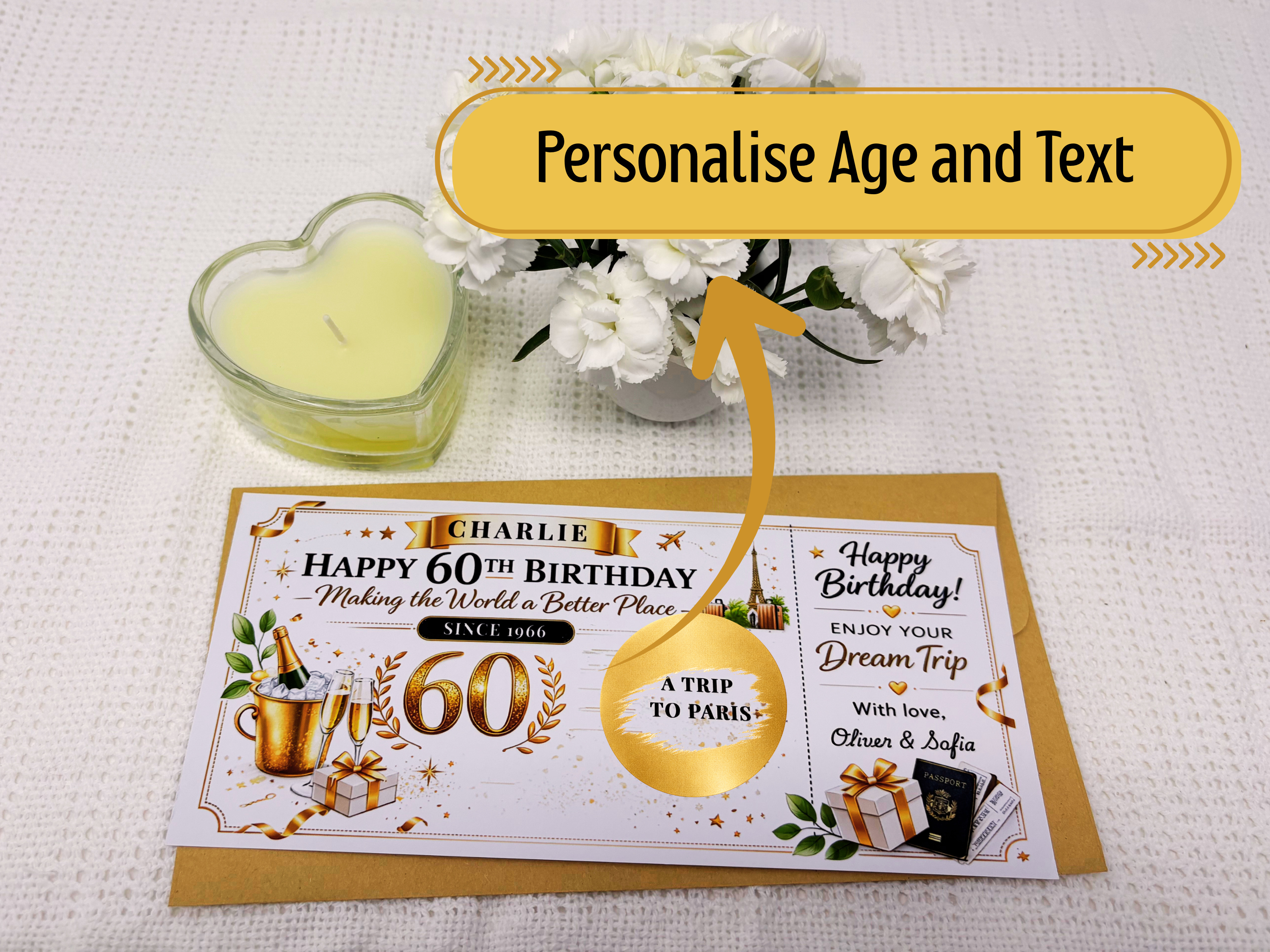 Personalised Birthday Brunch Voucher Card – Girls Café Illustration Invitation
