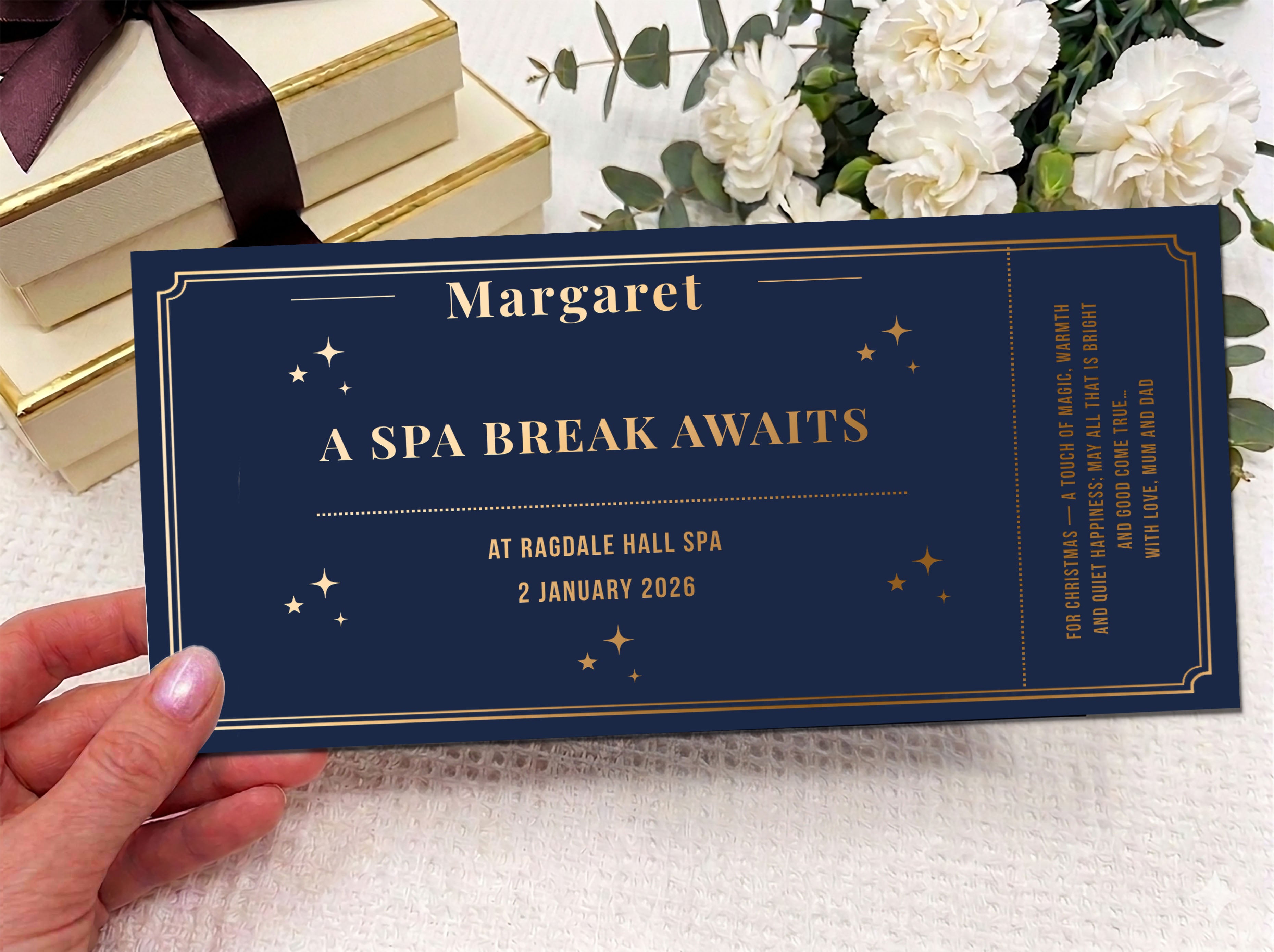 Personalised Spa Break Scratch Card Voucher – Luxury Experience Reveal Gift