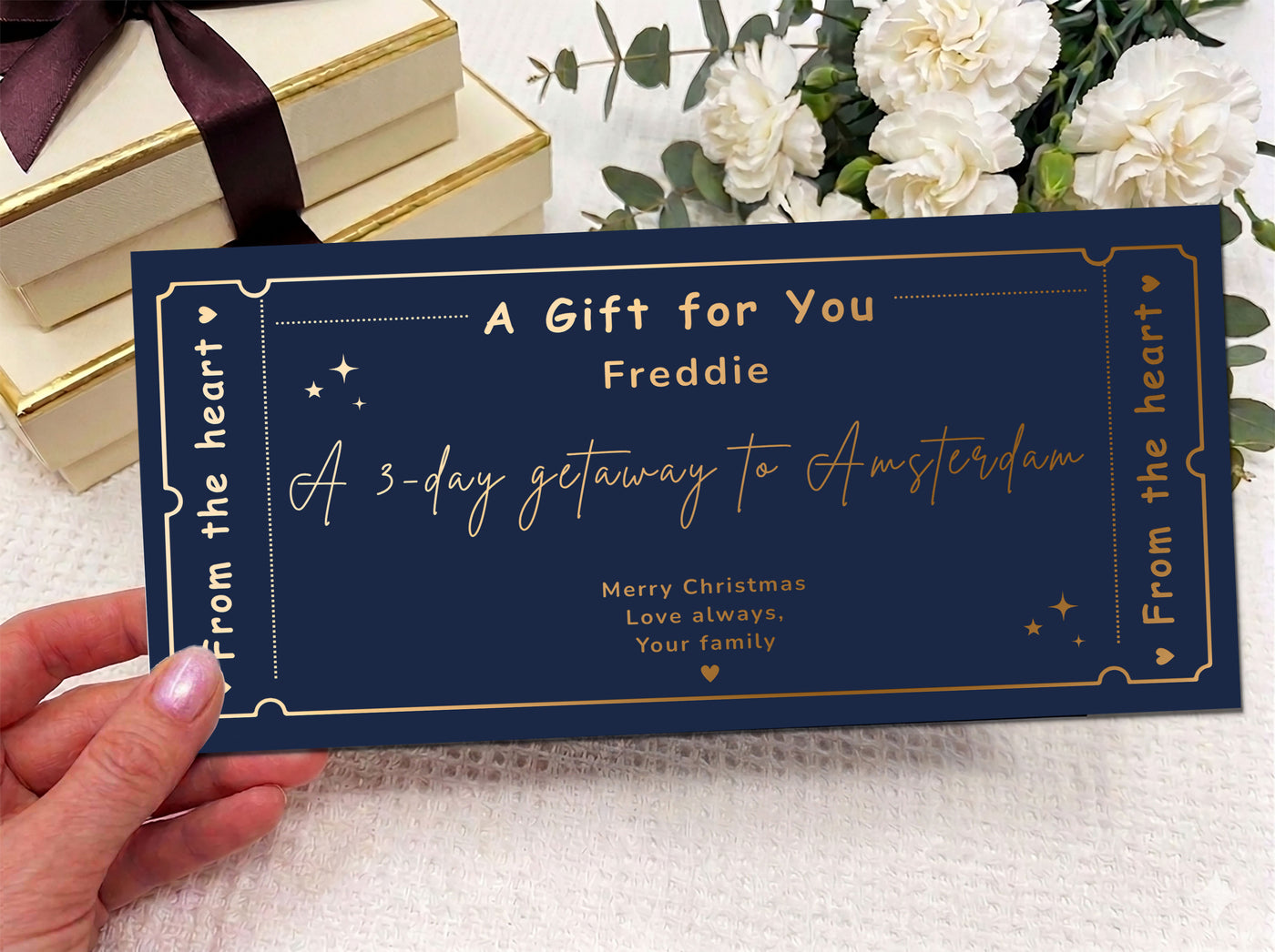 Personalised Lapland Ticket Card – Santa Boarding Pass Christmas Gift
