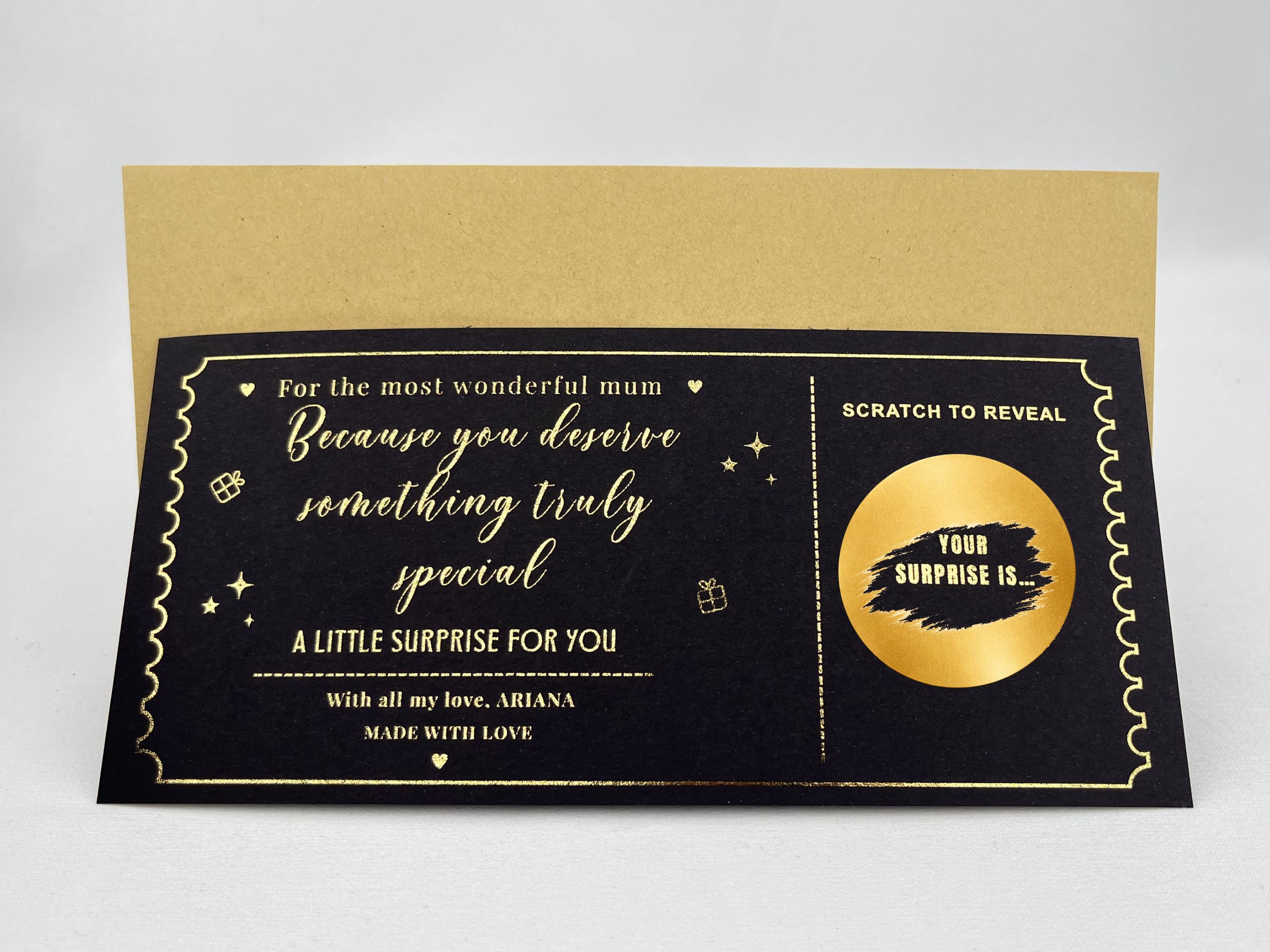Personalised "Something Truly Special" Scratch Card – Gold Gift Reveal for Friends & Family