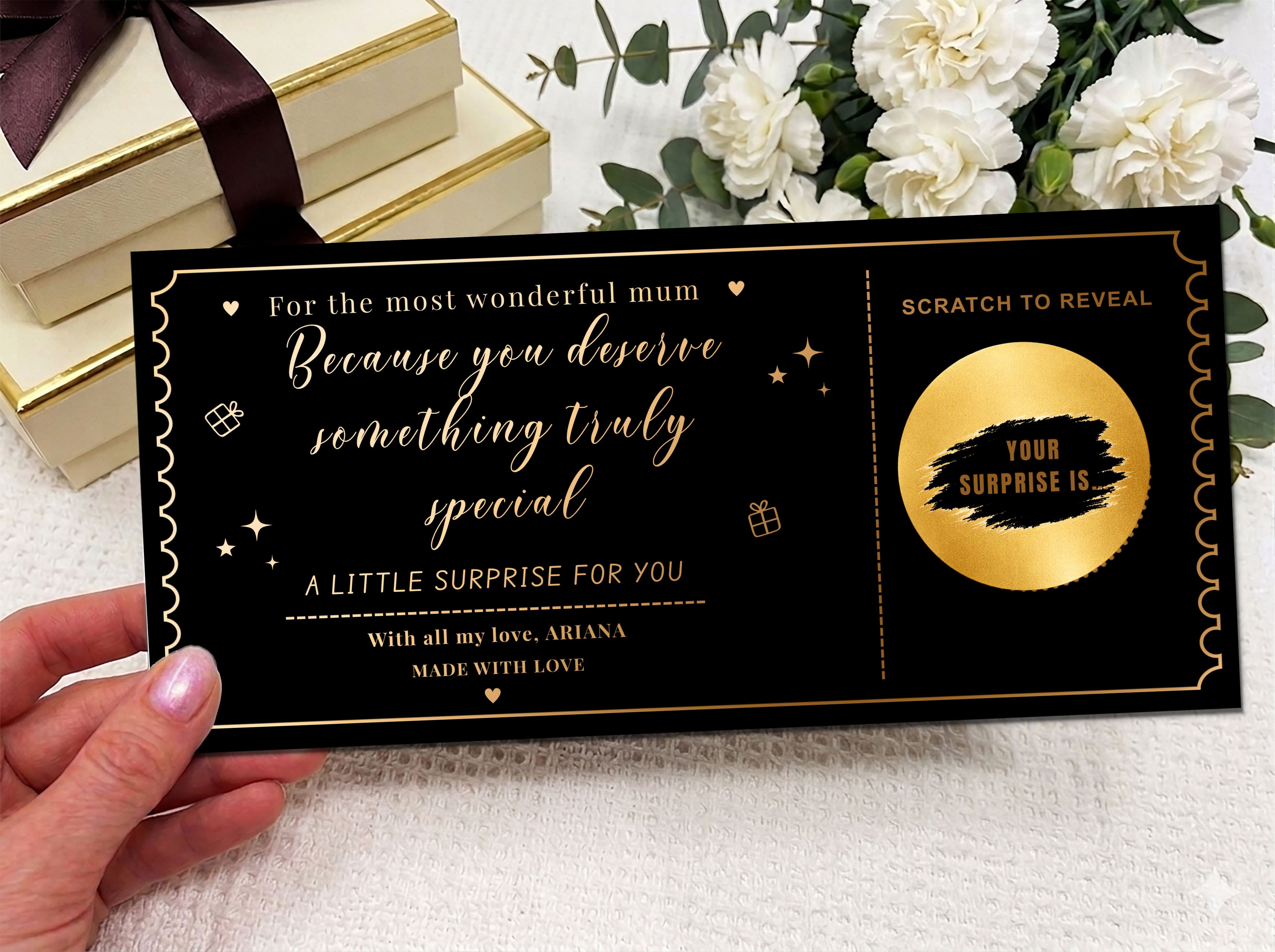 Personalised "Something Truly Special" Scratch Card – Gold Gift Reveal for Friends & Family