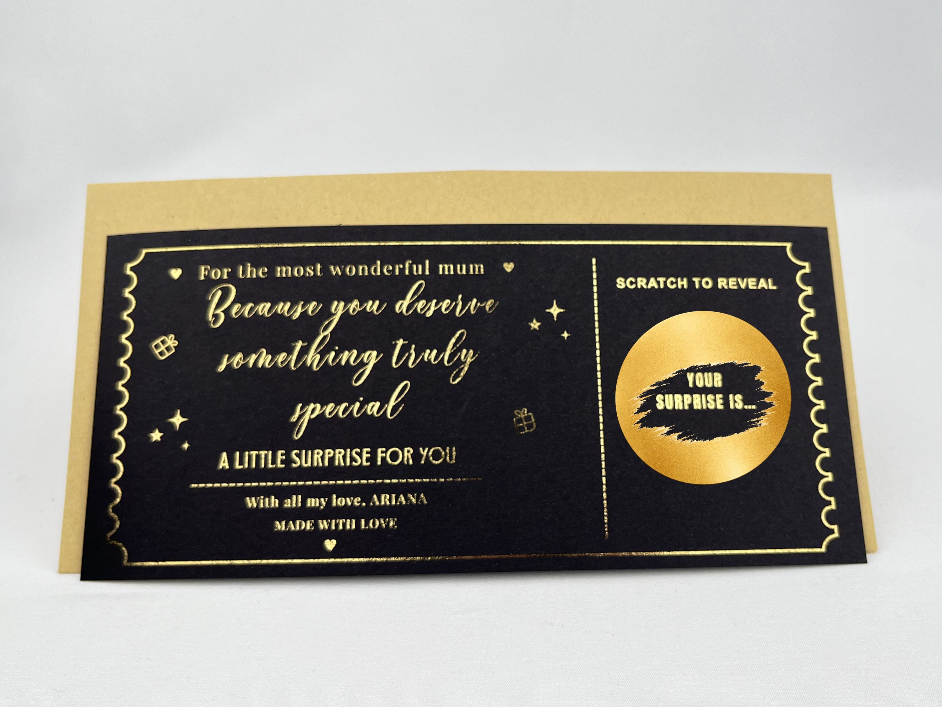 Personalised "Something Truly Special" Scratch Card – Gold Gift Reveal for Friends & Family