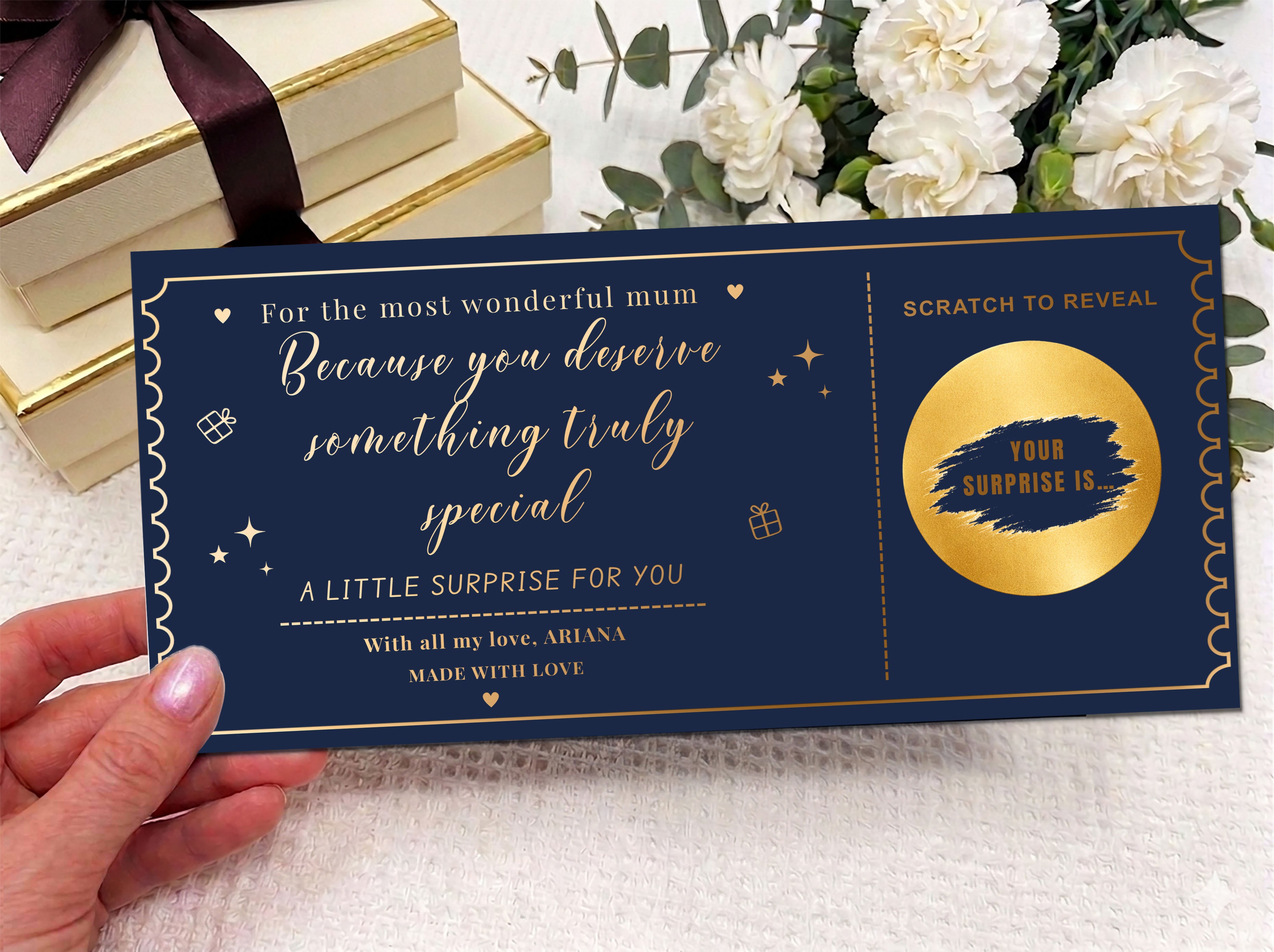 Personalised "Something Truly Special" Scratch Card – Gold Gift Reveal for Friends & Family