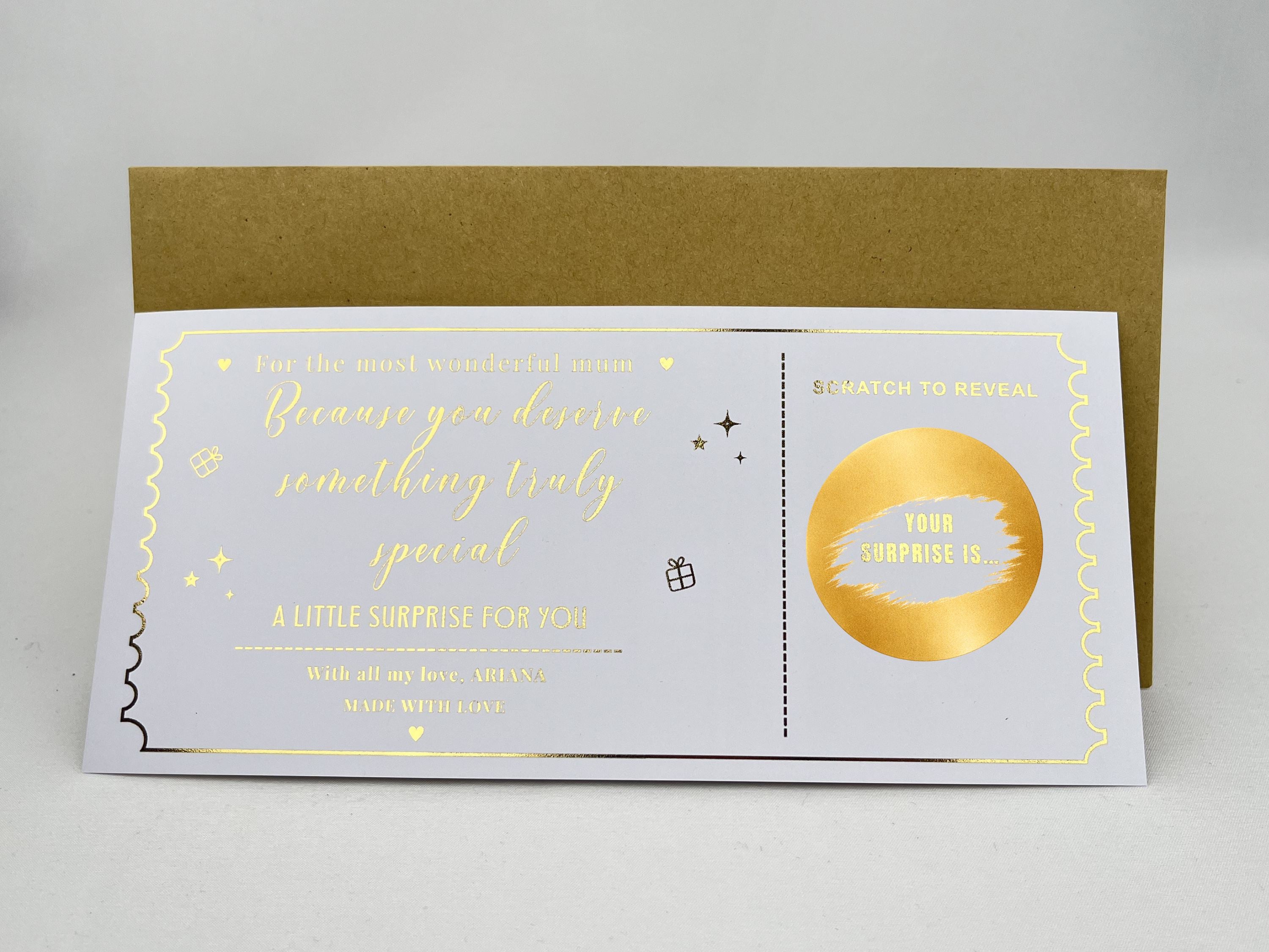 Personalised "Something Truly Special" Scratch Card – Gold Gift Reveal for Friends & Family