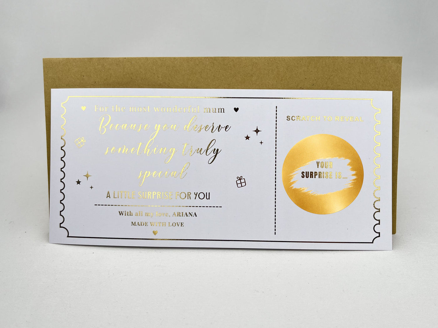 Personalised "Something Truly Special" Scratch Card – Gold Gift Reveal for Friends & Family