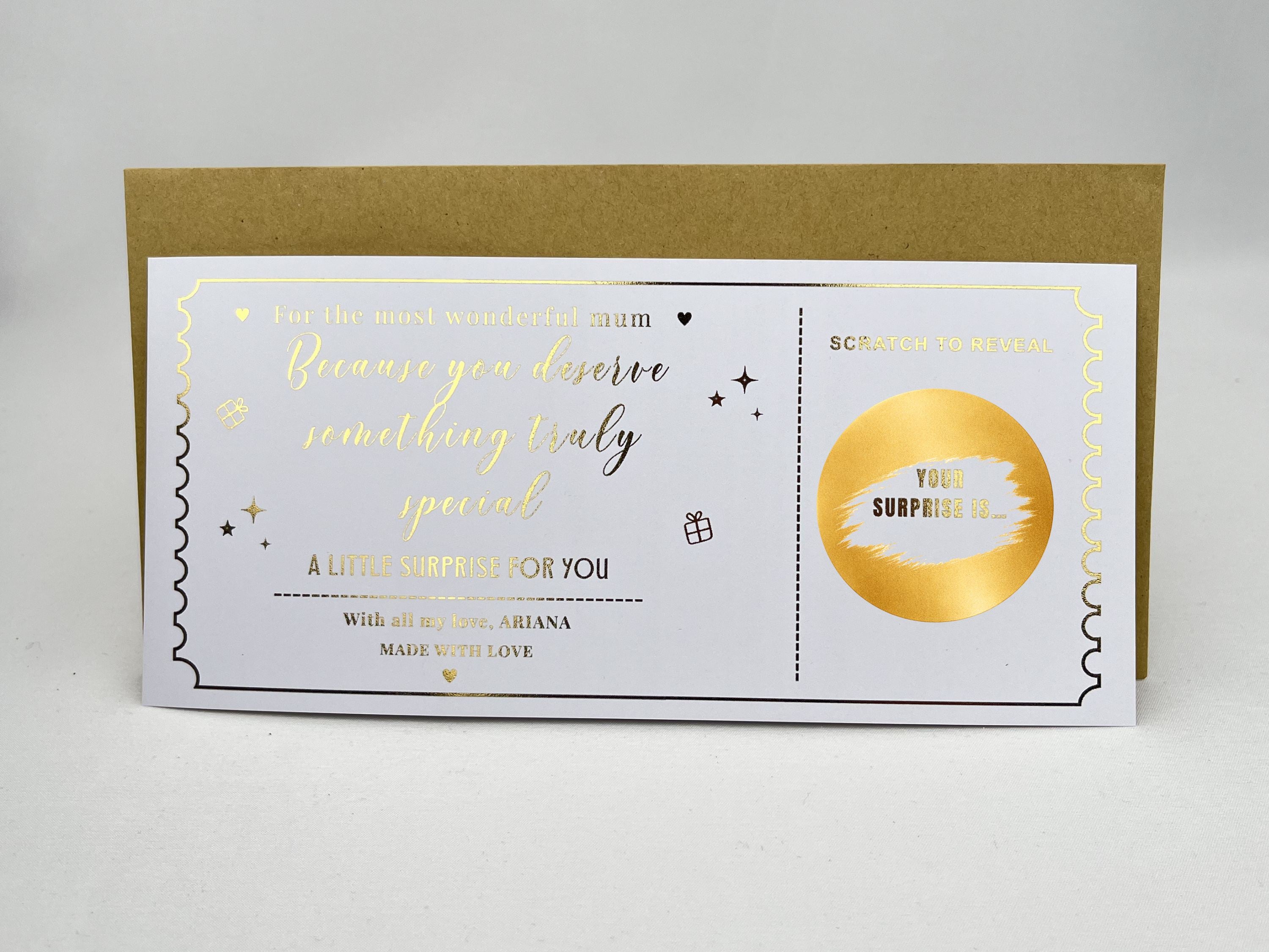 Personalised "Something Truly Special" Scratch Card – Gold Gift Reveal for Friends & Family