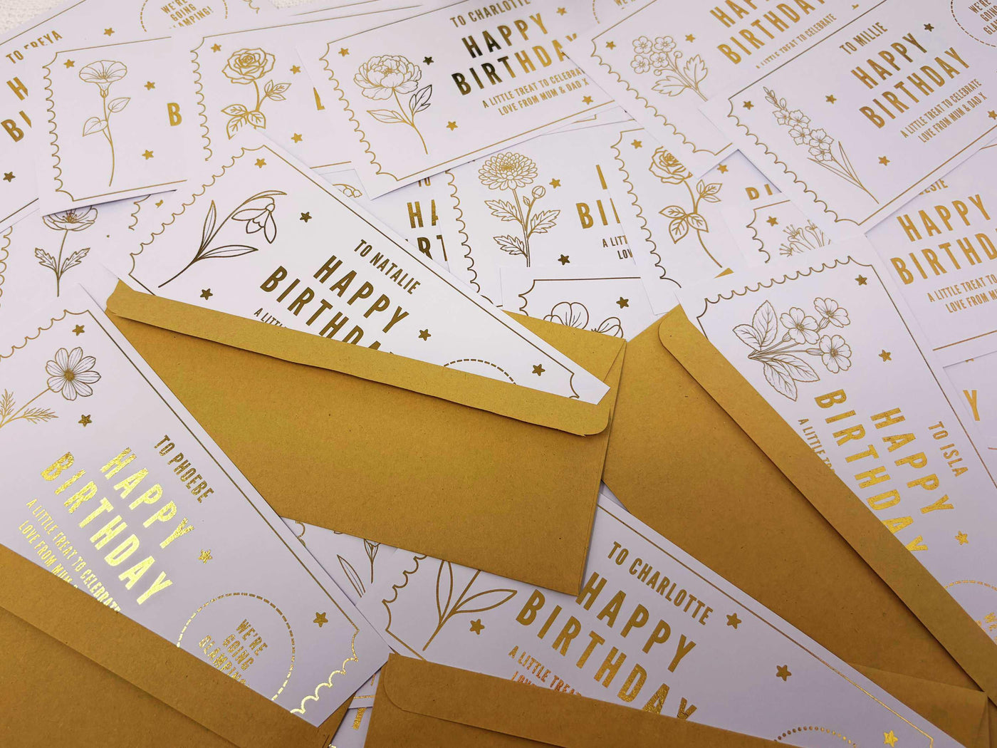 Personalised Birthday Brunch Voucher Card – Girls Café Illustration Invitation