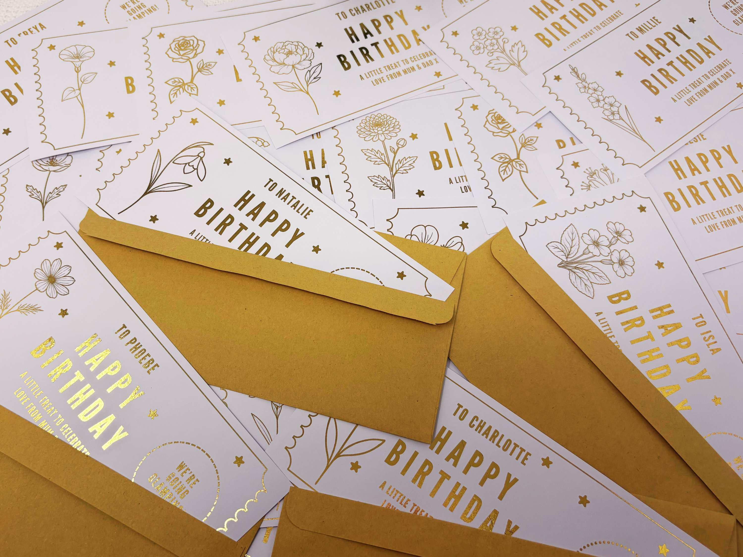Personalised Birthday Brunch Voucher Card – Girls Café Illustration Invitation